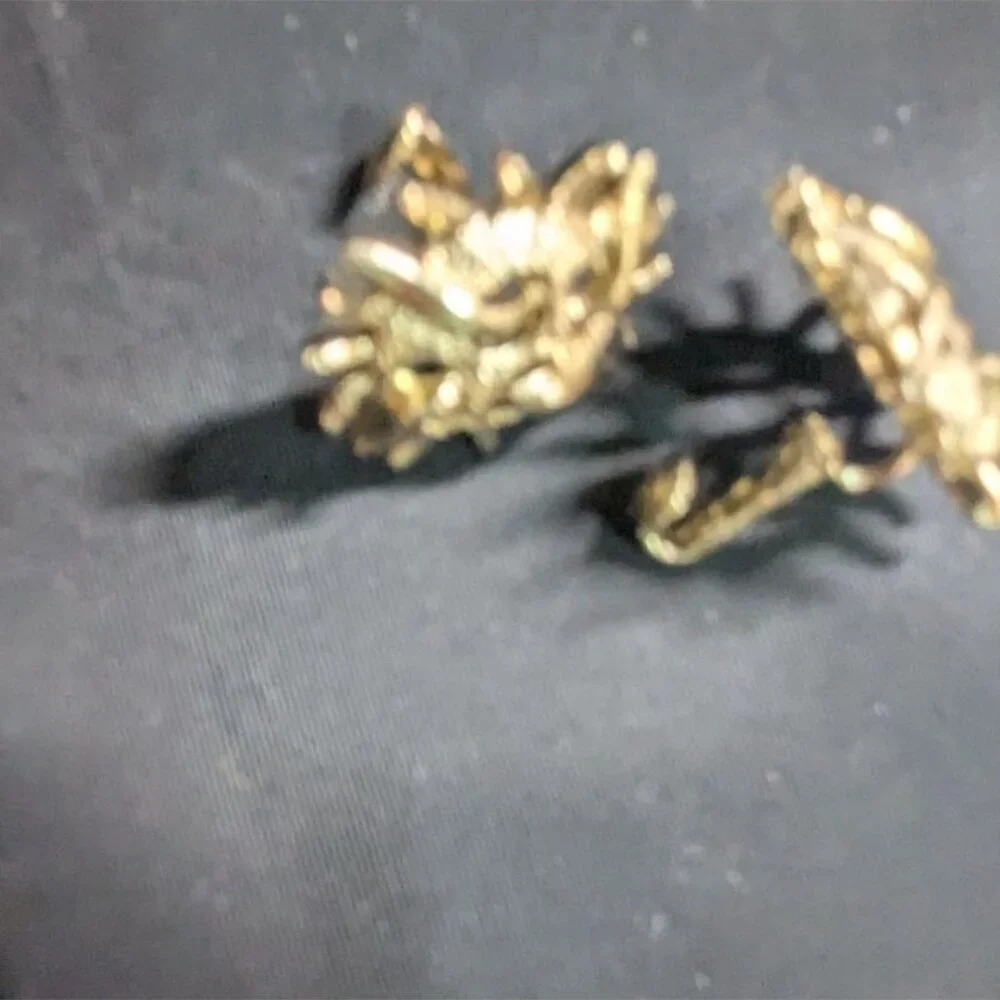 Vintage Sarah Coventry Gold-Tone Sea Urchin‎ Brooch & Clip-On Earrings Set